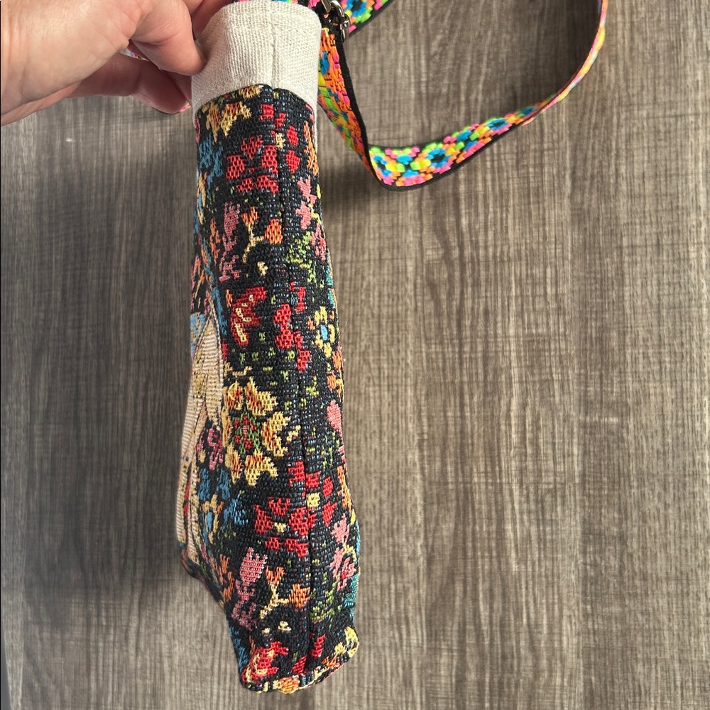 Colorful‎ Elephant Tapestry Crossbody Bag w/Neon Geometric Strap Boho Ethnic - Picture 12 of 13
